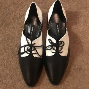 Nine West Nevie D’Orsay leather Oxford shoes